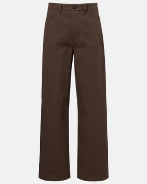 TOTEME Mid-Rise Wide-Leg Jeans - Brown