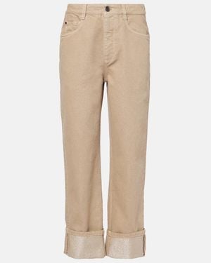 Brunello Cucinelli Mid-Rise Straight Jeans - Natural