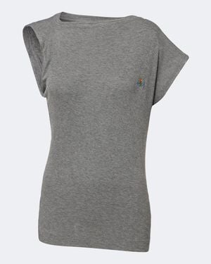 Vivienne Westwood Top Hebo Aus Rippstrick - Grau