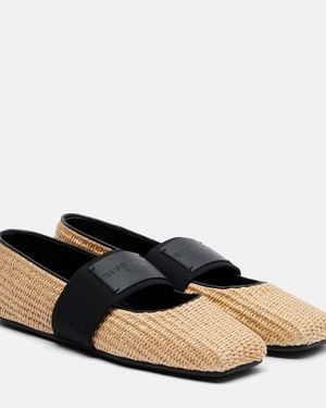 Givenchy Sliced Square Mary Jane Flats - Natural
