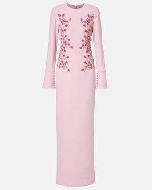 Rebecca Vallance Lulee Embellished Floral Gown - Pink