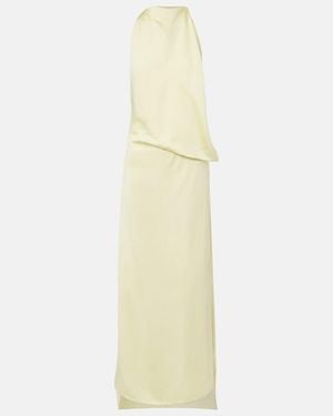 Sportmax Dolmen Satin Gown - White