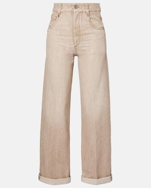 Brunello Cucinelli Wide-Leg Jeans - Natural