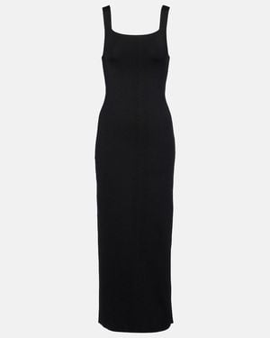 KHAITE Dixi Knitted Midi Dress - Black