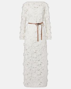 Zimmermann Patience Floral Cotton Maxi Dress - White