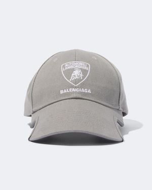 Balenciaga X Lamborghini Baseballcap Aus Baumwolle - Grau