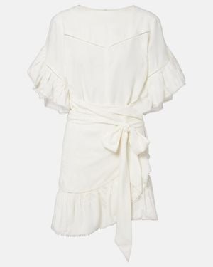 Isabel Marant Melicia Ruffled Minidress - White