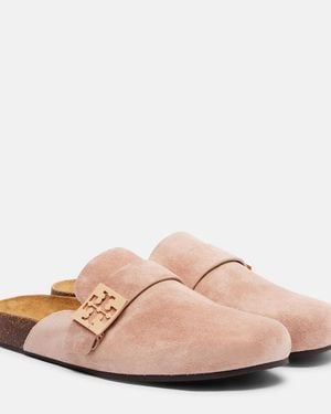 Tory Burch Mellow Suede Mules - Pink