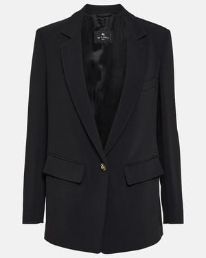 Etro Single-Breasted Cady Blazer - Black
