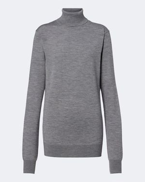 Frankie Shop Eve Wool Turtleneck Jumper - Grey