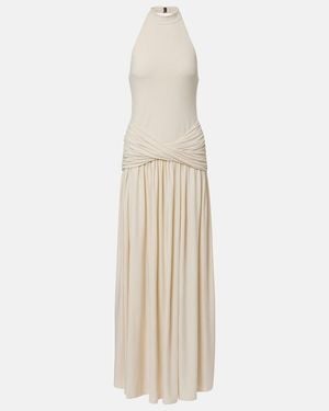 Bananhot Zoya Halterneck Maxi Dress - White
