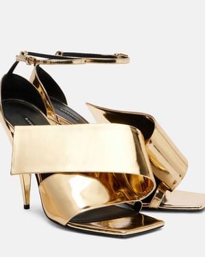 Givenchy Sandalen Sliced Square 90 Aus Metallic-Lackleder - Mettallic