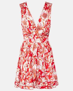 Poupette Bessie Floral Minidress - Red