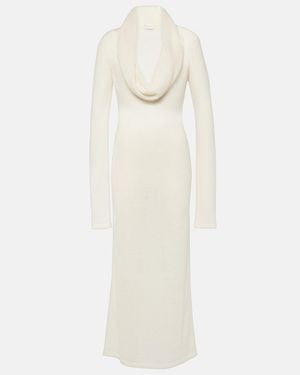 Magda Butrym Alpaca-Blend Knitted Maxi Dress - White