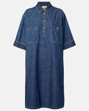 Valentino Denim Shirt Dress - Blue