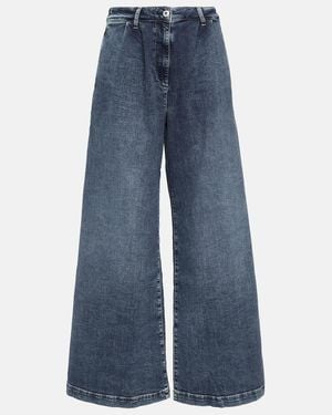 AG Jeans Stella High-Rise Wide-Leg Jeans - Blue