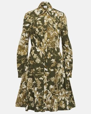 Erdem Apolonia Cotton Shirt Dress - Green