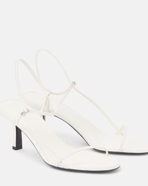 The Row Bare Leather Sandals - White