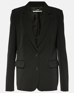 Stella McCartney Single-Breasted Wool Blend Blazer - Black