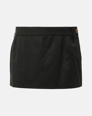 Vivienne Westwood Low-Rise Minirock Aus Wolle - Schwarz