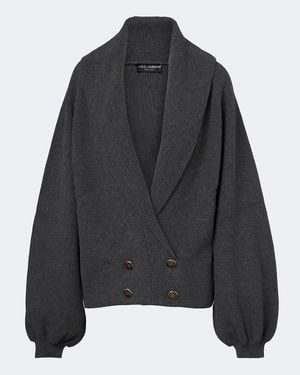 Dolce & Gabbana Cardigan En Laine Vierge - Noir