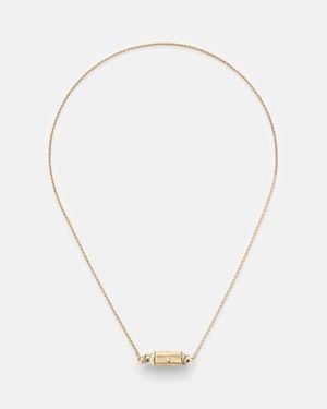 Marie Lichtenberg Coco Micro 18Kt Locket Necklace With Diamonds - White