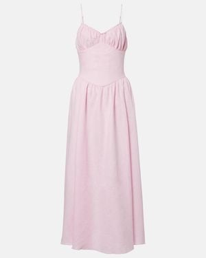 Faithfull the Brand Vares Linen Maxi Dress - Pink