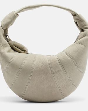 Lemaire Fortune Croissant Mini Leather Shoulder Bag - Grey