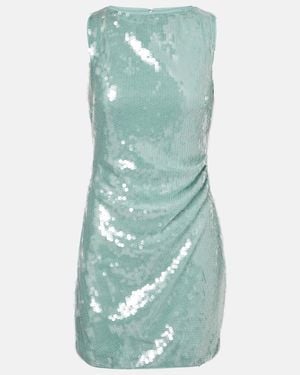 STAUD Eton Sequined Minidress - Blue