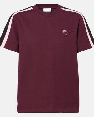 Ferragamo Logo Cotton Jersey T-Shirt - Purple