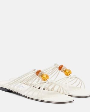 Jimmy Choo Sandalen Lova Aus Leder - Weiß