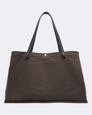 The Row Cabas Idaho Large En Toile - Marron