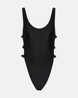 Adriana Degreas Deco Cutout Swimsuit - Black