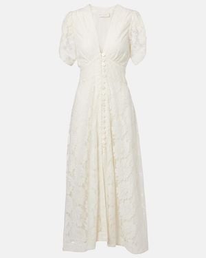 RIXO London Novara Floral Cotton-Blend Maxi Dress - White