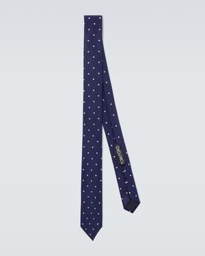 Tom Ford Polka-Dot Silk Twill Tie - Blue