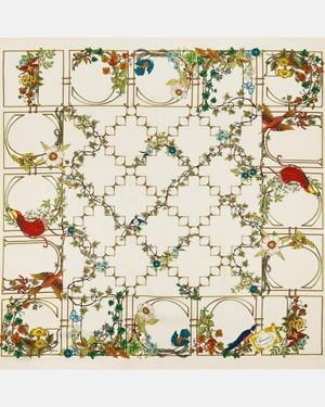 Gucci Silk Floral Scarf - Natural