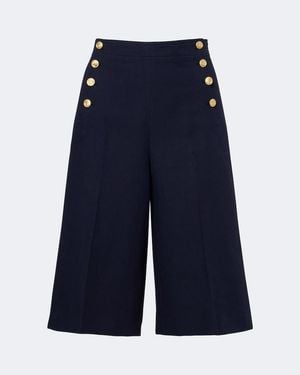 Polo Ralph Lauren Cotton And Wool Bermuda Shorts - Blue