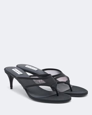 Alaïa Zehensandalen Aus Mesh - Schwarz