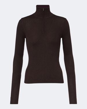 Frankie Shop Pull Sade En Laine Et Soie - Noir
