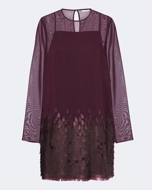 JOSEPH Minikleid Cheryl Aus Chiffon Mit Pailletten - Lila