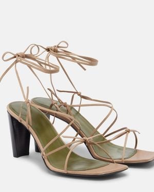 Lemaire Mignons Leather Sandals - Metallic
