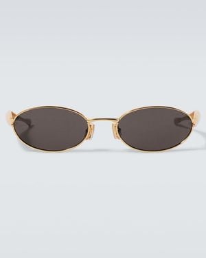 Bottega Veneta Sardine Oval Sunglasses - Brown