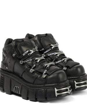 Vetements X New Rock zapatillas de piel con plataforma - Negro