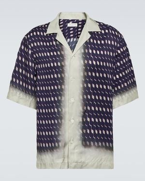 Dries Van Noten Printed Bowling Shirt - Blue