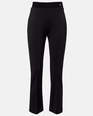Agnona Cropped-Hose Aus Jersey - Blau