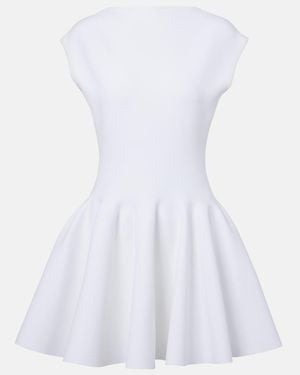 Alaïa Pleated Minidress - White