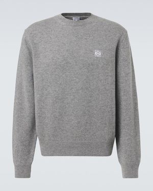 Loewe Anagram Wool Sweater - Gray
