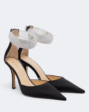 Mach & Mach Verzierte Pumps She's A Lady Aus Satin - Mettallic