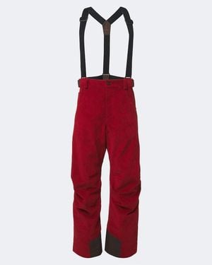 Moncler Pantalones De Esqui De Pana De Algodon - Rojo