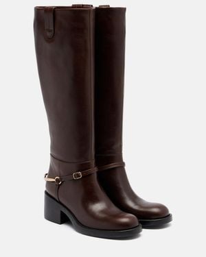Chloé Dakota 60 Leather Knee-High Boots - Brown